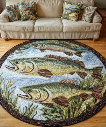 Underwater Treasures Quilted Round Mat