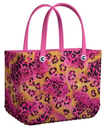 Vibrant Pink Leopard Print Tote Bag - Stylish, Durable, Perfect For Everyday Use