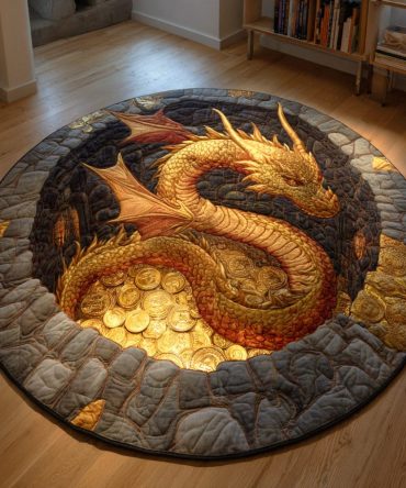 Vault Of Embers Quilted Round Mat