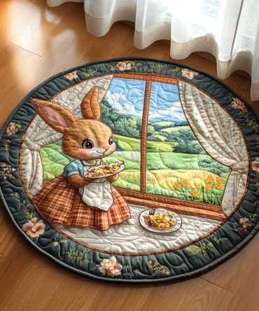 Velvet Ears Quilted Round Mat