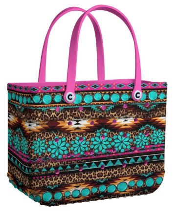 Bucket Tote Bag, Limited Edition Bogg Bag, Beach Bag Vibrant Turquoise