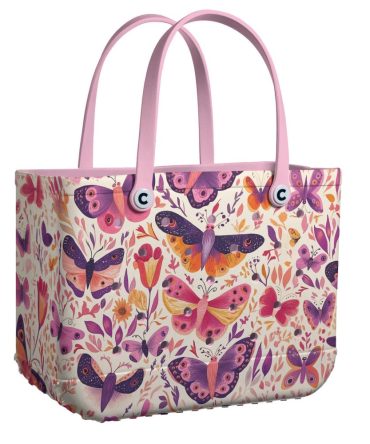 Bucket Tote Bag, Limited Edition Bogg Bag, Beach Bag Vibrant Wings