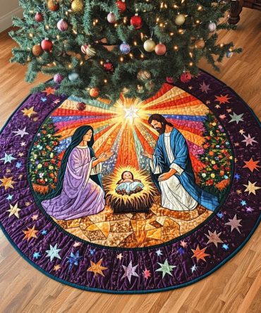 Vibrant Bethlehem Quilted Round Mat
