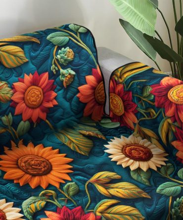 Vibrant Harvest Quilted Sofa Cover