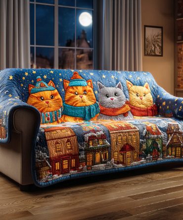 Vibrant Tail Whirl Quilted Sofa Cover