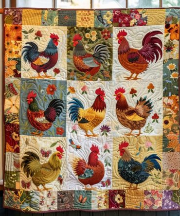 Vibrant Village Quilted Blanket