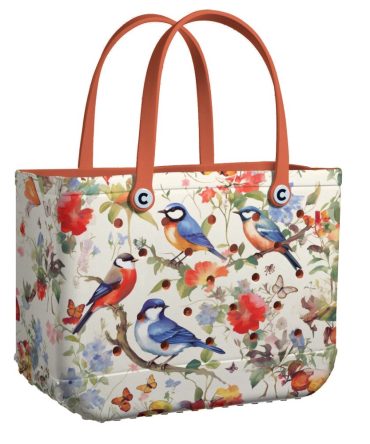 Bucket Tote Bag, Limited Edition Bogg Bag, Beach Bag Vintage Garden Haven