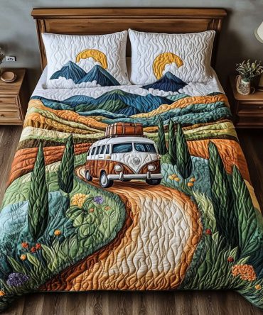 Vintage Vibes Escape 3-Piece Quilted Bedding Set