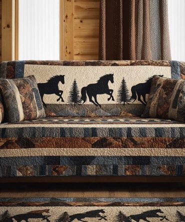 Vintage West Quilted Sofa Cover