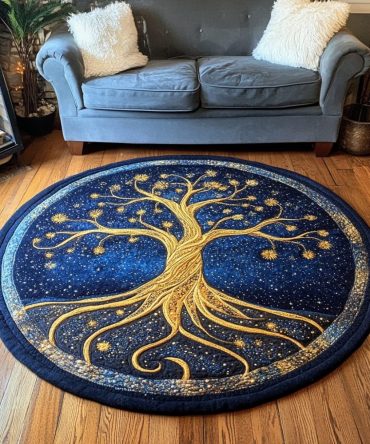 Infinite Branches Quilted Round Mat