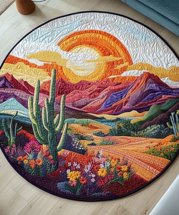 Vivid Valley Quilted Round Mat