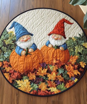Warm Autumn Quilted Round Mat