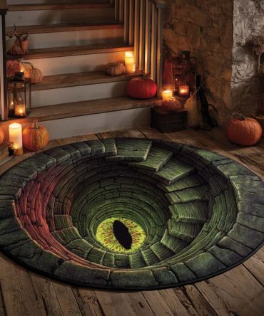 Watcher Below Quilted Round Mat