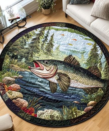 Waterside Peace Quilted Round Mat