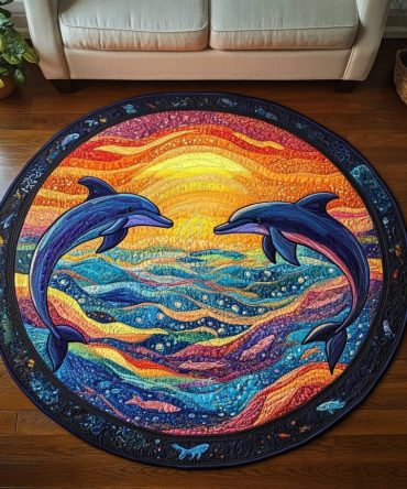 Wave Rider Quilted Round Mat