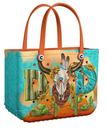 Bucket Tote Bag, Limited Edition Bogg Bag, Beach Bag Western Dad Spirit
