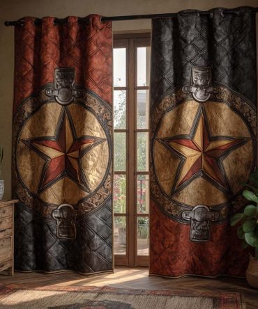 Western Heritage Star Quilted Curtains