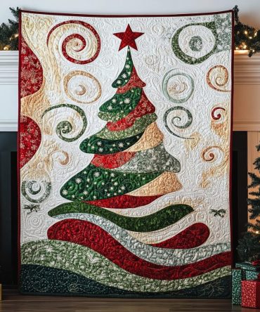 Whimsical Tree Quilted Blanket