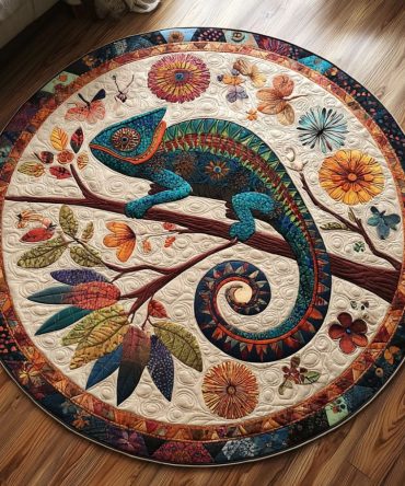 Whimsy Colors Quilted Round Mat