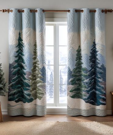Whispering Leaves Quilted Curtains