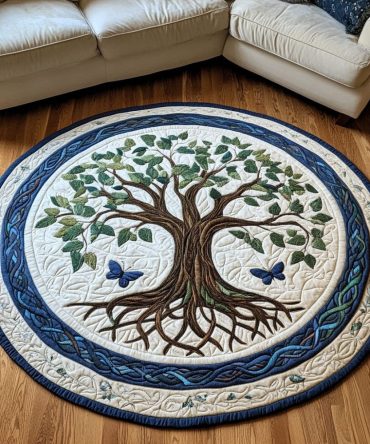 Vitality Tree Quilted Round Mat