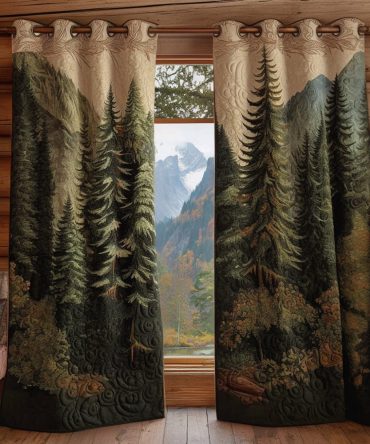 Whispering Pines Quilted Curtains