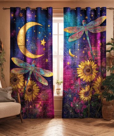 Whispering Wing Garden Quilted Curtains