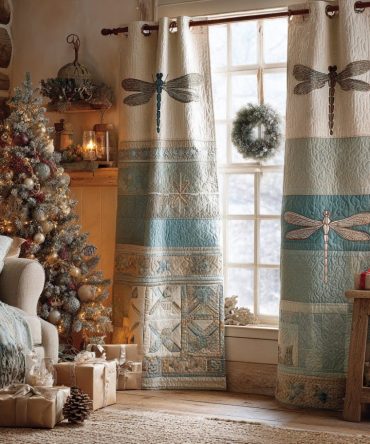 Whispering Wings Quilted Curtains