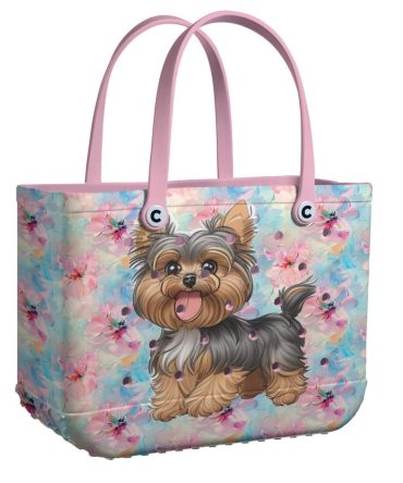 Bucket Tote Bag, Limited Edition Bogg Bag, Beach Bag Yorkie’S Daydream