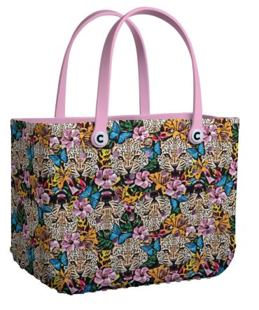 Bucket Tote Bag, Limited Edition Bogg Bag, Beach Bag Butterfly Jungle