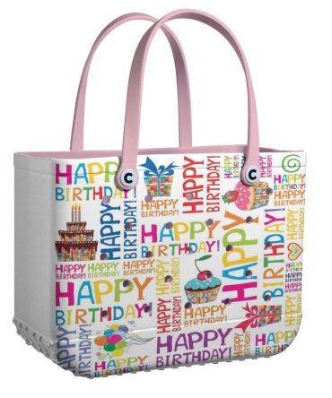 Bucket Tote Bag, Limited Edition Bogg Bag, Beach Bag Sweet Birthday