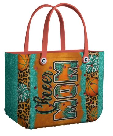 Cheer Mom Leopard Tote Bag – Stylish Sports Fan Gift For Moms