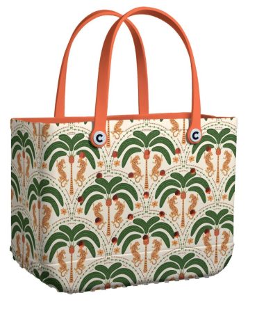 Tropical Palm & Leopard Tote Bag - Stylish, Spacious, Eco-Friendly Shopper With Vibrant Design