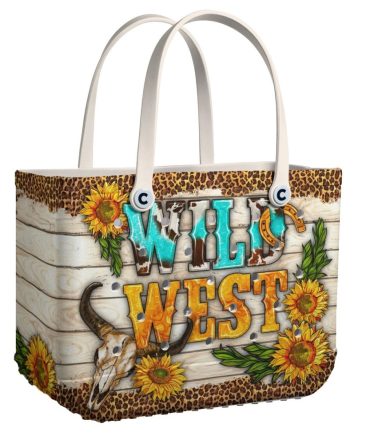 Bucket Tote Bag, Limited Edition Bogg Bag, Beach Bag Wild West Life