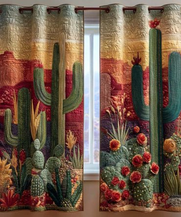 Wild Canyon Brush Quilted Curtains