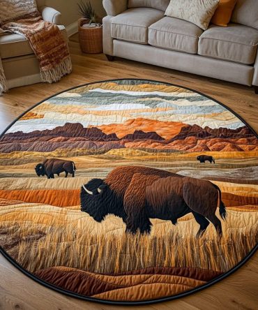 Wild Horizon Quilted Round Mat