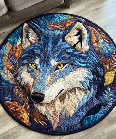 Wild Howl Quilted Round Mat