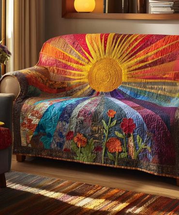 Wild Meadow Quilted Sofa Cover