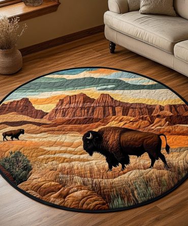 Wild Prairie Quilted Round Mat