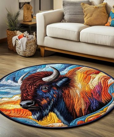Wild Roamer Quilted Round Mat