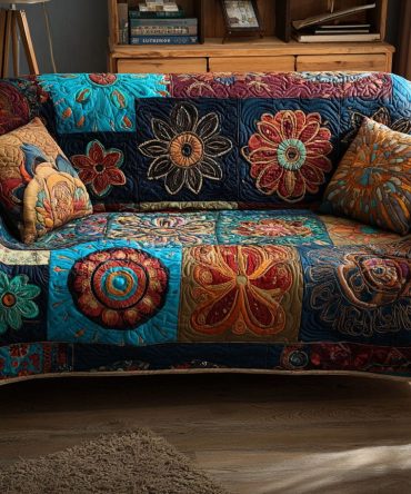 Wild Soul Path Quilted Sofa Cover