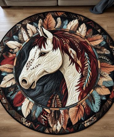 Wild Spirit Quilted Round Mat