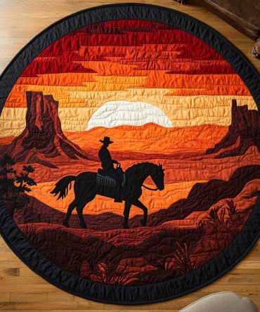 Wild West Quilted Round Mat