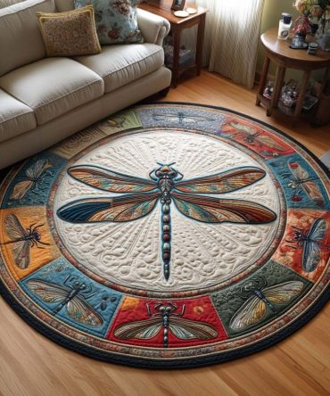 Wings Of Grace Quilted Round Mat