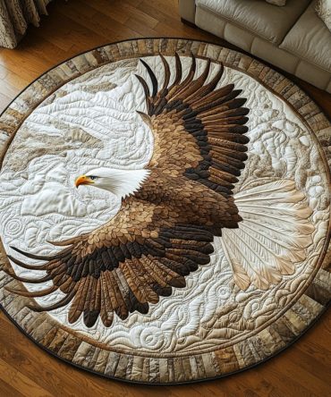 Wings Of Honor Quilted Round Mat
