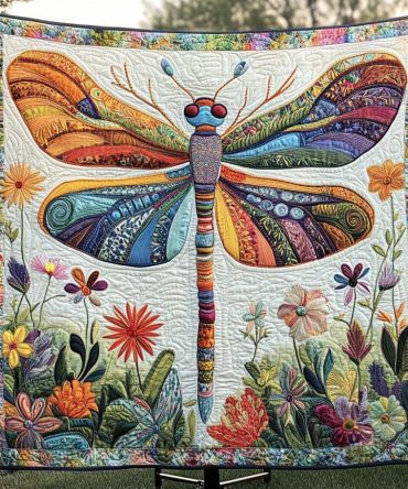 Wings Of Serenity Quilted Blanket