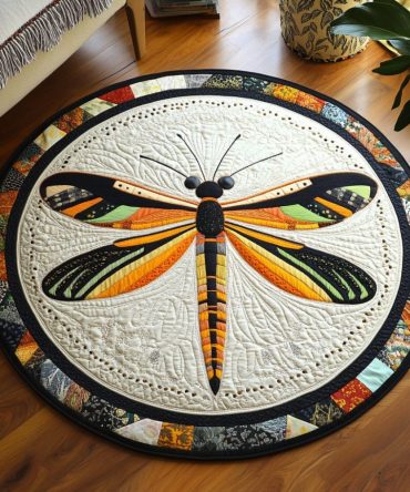 Wings Of Serenity Quilted Round Mat