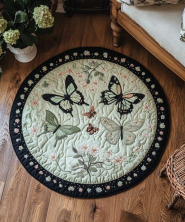 Wings Of Spring Quilted Round Mat