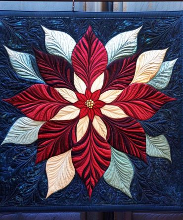 Winter Bloom Quilted Blanket