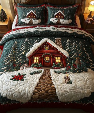 Winter Cabin 3-Piece Quilted Bedding Set